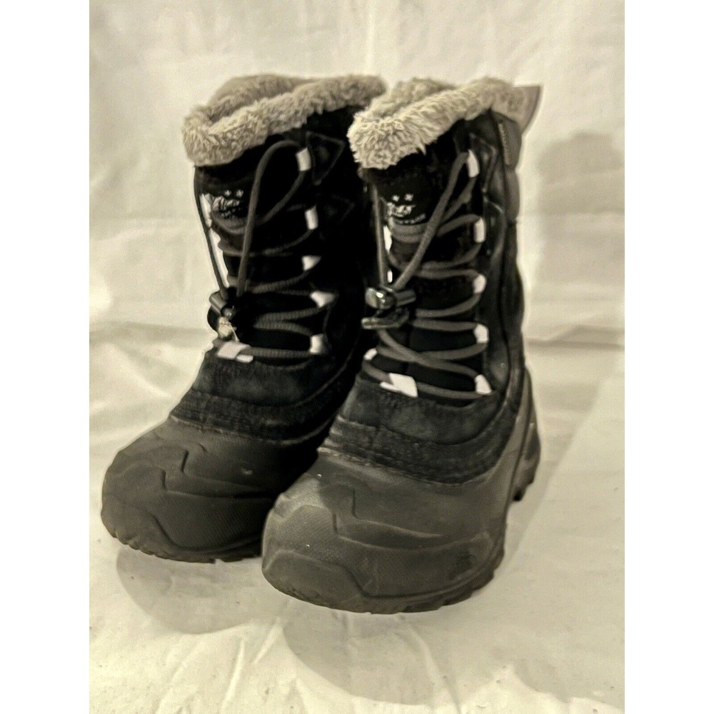 The‎ North Face Girls Dark Gray Youth Sz 11 Faux Alpine Fun Winter Boots